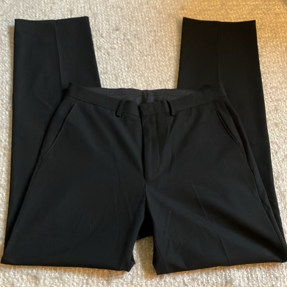 🎩 RYAN SEACREST DISTINCTION SIZE 32x34 BLACK DRESS PANTS